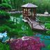 Paragon Hotel Xiangtan garden pond with wooden gazebo and bridge