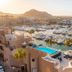 Studio Suite at Marina Cabo Plaza in Cabo San Lucas overlooking the marina and rooftop pool