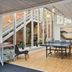 Hotel Pinenhus in Glyngøre lounge with ping pong table, leather chairs and large windows