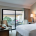 Silverado Resort Napa guest room with king bed, patio doors, and garden view