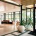 Andaz Scottsdale Resort & Bungalows lobby with floor-to-ceiling windows and potted plants in Scottsdale