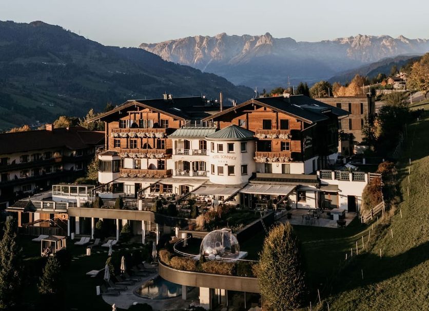Sonnhof Alpendorf in Sankt Johann im Pongau with mountain views and an outdoor terrace