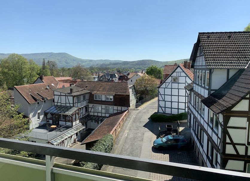 Hotel Martina in Bad Sooden-Allendorf with half-timbered buildings and mountain views