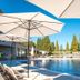 Arte Spa & Park Hotel Velingrad outdoor pool with sun loungers and umbrellas