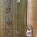 Panamare Apart Hotel Akyaka bathroom with glass shower and sink in Akyaka
