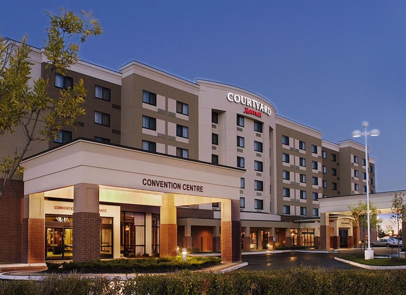 Courtyard by Marriott Toronto Brampton exterior with Convention Centre entrance in Brampton