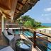Constance Lemuria in Grand'Anse Praslin villa terrace with plunge pool and ocean view