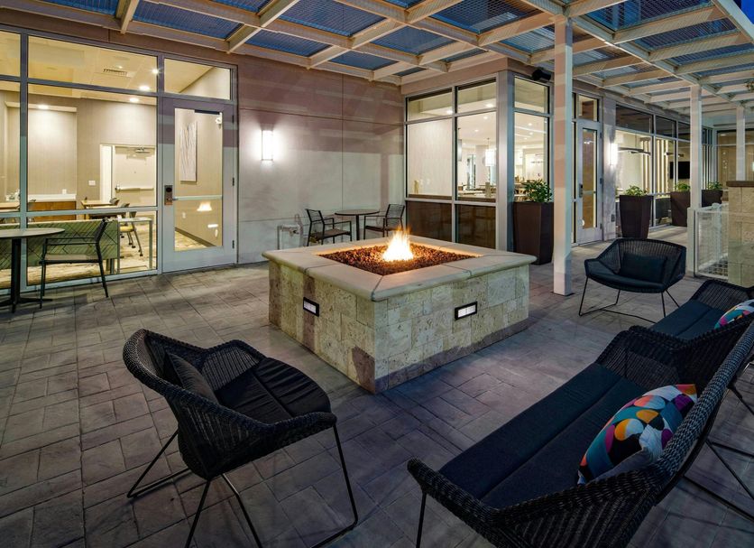 SpringHill Suites by Marriott Phoenix Goodyear outdoor patio with fire pit and seating