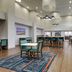 Hampton Inn & Suites St. Louis-Edwardsville in Glen Carbon breakfast area with tables and bar seating