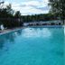 Motel 6 Campbellford On outdoor swimming pool with lounge chairs and riverside trees in Campbellford