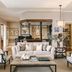 Spicers Clovelly Estate in Montville living room with sofa, striped armchairs, coffee table and bar area