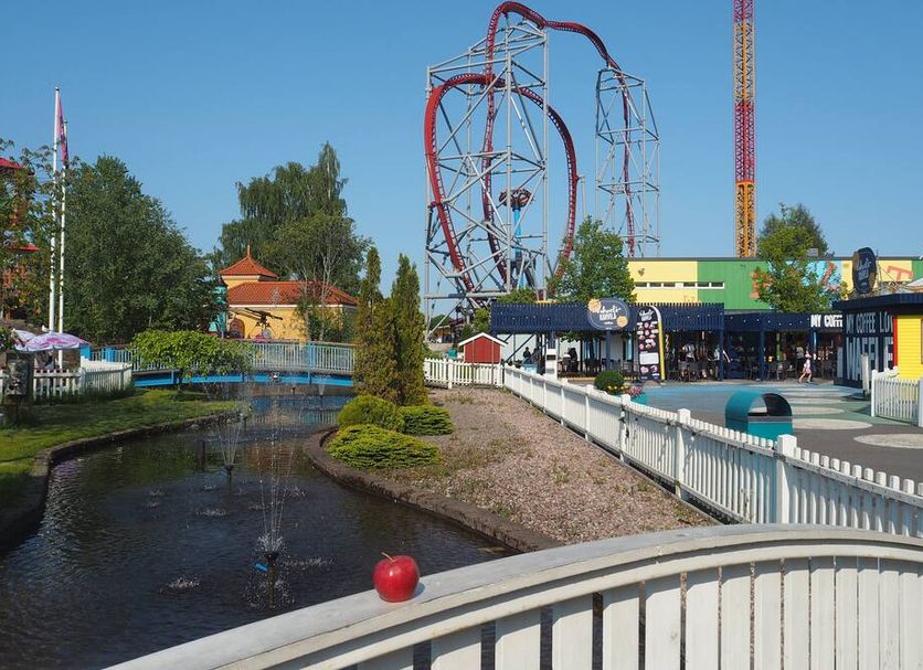 Omena Hotel Tampere in Tampere near a lakeside amusement park with a large Ferris wheel