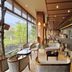 Kagamigaike Hekizantei in Nihonmatsu lounge with large windows overlooking greenery