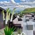 Skarsnuten Mountain Resort & Spa terrace in Hemsedal with lounge seating and mountain views