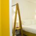 Bo - Álvares Cabral Guesthouse in Porto, bright minimalist bedroom with white bed and A-frame mirror