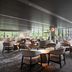 Grand Mercure Nasu Highlands Resort & Spa restaurant with modern seating and large windows in Nasu