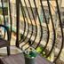 Ocean Breeze Santo Domingo balcony with wicker chair, potted flowers, and ornate railing