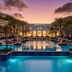 JW Marriott St. Maarten Beach Resort & Spa pool at sunset in Upper Prince's Quarter