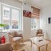 Sisli Mls Hotel Istanbul lounge with wicker chairs, coffee table and wall-mounted TV