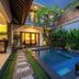De' Bharata Bali Villas in Kuta: private courtyard pool with lounge chairs and tropical greenery