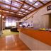 Nikko Yumoto Onsen Honokana Yado Jurin lobby reception with wood ceiling and seating in Nikkō
