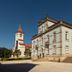 Hotel A.S. Sao Joao da Madeira in São João da Madeira, historic building with church tower and courtyard