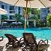 Private Sea Temple Studio King Studio 423 in Palm Cove with resort pool and lounge chairs