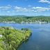 Fort Knox Inn in Bucksport with a scenic river and green shoreline view