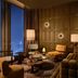 Rosewood Guangzhou lounge with floor-to-ceiling city views and plush seating in Guangzhou