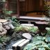Inn Kawashima Kyoto courtyard garden with rocks, stepping stones, and a traditional Japanese room