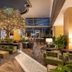 Fairmont Austin Gold Experience lobby lounge in Austin with a lit indoor tree and seating area
