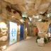 Park Hotel Tyrrenian in Amantea: cave-style hallway with rock walls, lighting, plants, and glass doors