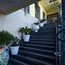 La Panoramica Hotel in Castellammare di Stabia, stairway with potted plants and decorative ceramic planter