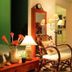 The Terrace Hotel, Nakhon Si Thammarat lobby seating with lamp, mirror, and sliding glass doors
