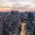 Hanting Hotel Nanjing Hunan Road city skyline view over Nanjing at sunset