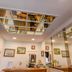 Logis Hotel Bergeret Sport in Hendaye: mirrored lobby with ceiling mirror and framed wall art
