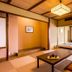 Ooedo Onsen Monogatari Kaike in Yonago, tatami room with low table and ocean view