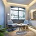 Home Inn Neo Shenzhen Dongmen Pedestrian Street Shaibu Metro Station lounge with two chairs, round table, and window