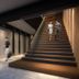 Tosei Hotel Cocone Ueno in Tokyo: modern lobby with wide staircase and two guests descending