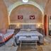 Masseria Casina Vitale in Ceglie Messapica with vaulted stone bedroom, double bed and daybed