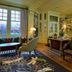 Hotel du Vin Henley in Henley-on-Thames lounge with fireplace, large windows and patterned rugs
