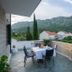 Apartments Azzurro Dubrovnik terrace with dining table and mountain view