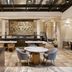 H15 Palace, a Luxury Collection Hotel, Krakow restaurant with ornate wall art and round tables
