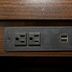 Red Roof Inn Kenly - I-95 room power outlet panel with two outlets and USB port