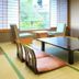Kameya Ean in Izu tatami room with low table, floor cushions, and window seating