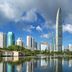 Ji Hotel Shenzhen Shennan Avenue Huaqiang in Shenzhen with skyline reflections over a calm lake