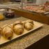 Safir Hotel Casino in Sežana breakfast buffet with croissants on a serving tray