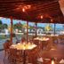 Chariot Beach Resort in Mahabalipuram outdoor dining terrace with ocean view at sunset