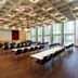 Bildungshaus St Bernhard in Rastatt meeting room with U-shaped tables, chairs and large windows