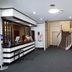 Hotel Sun Abashiri lobby with front desk and staircase in Abashiri